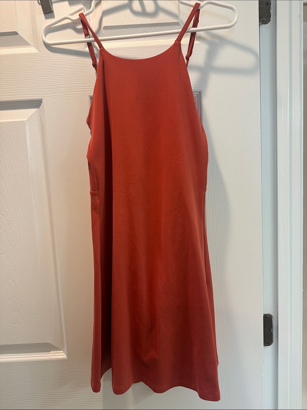 girlfriend collective Rust Orange Mini Sports Dress